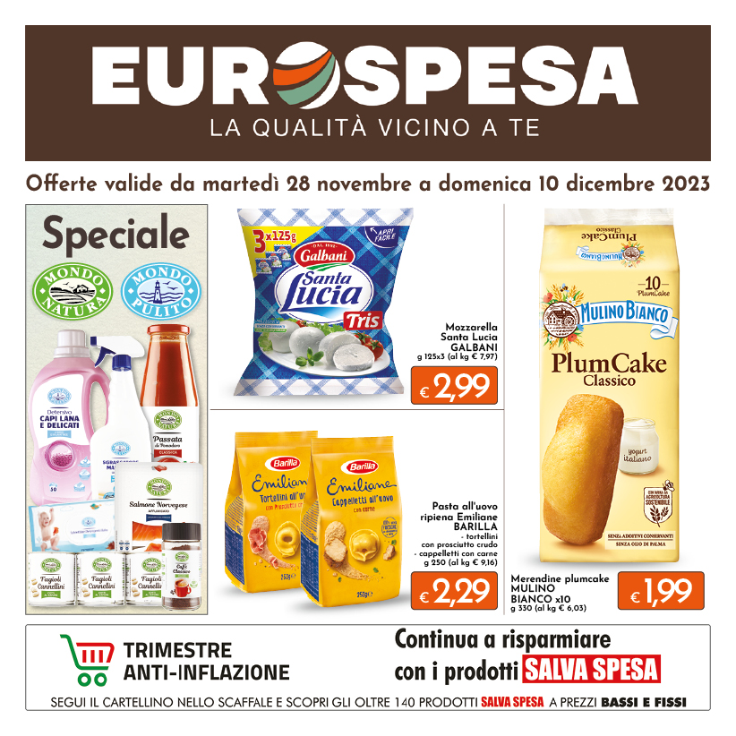 Offerte dal 28 Novembre al 10 Dicembre 2023 |18+2