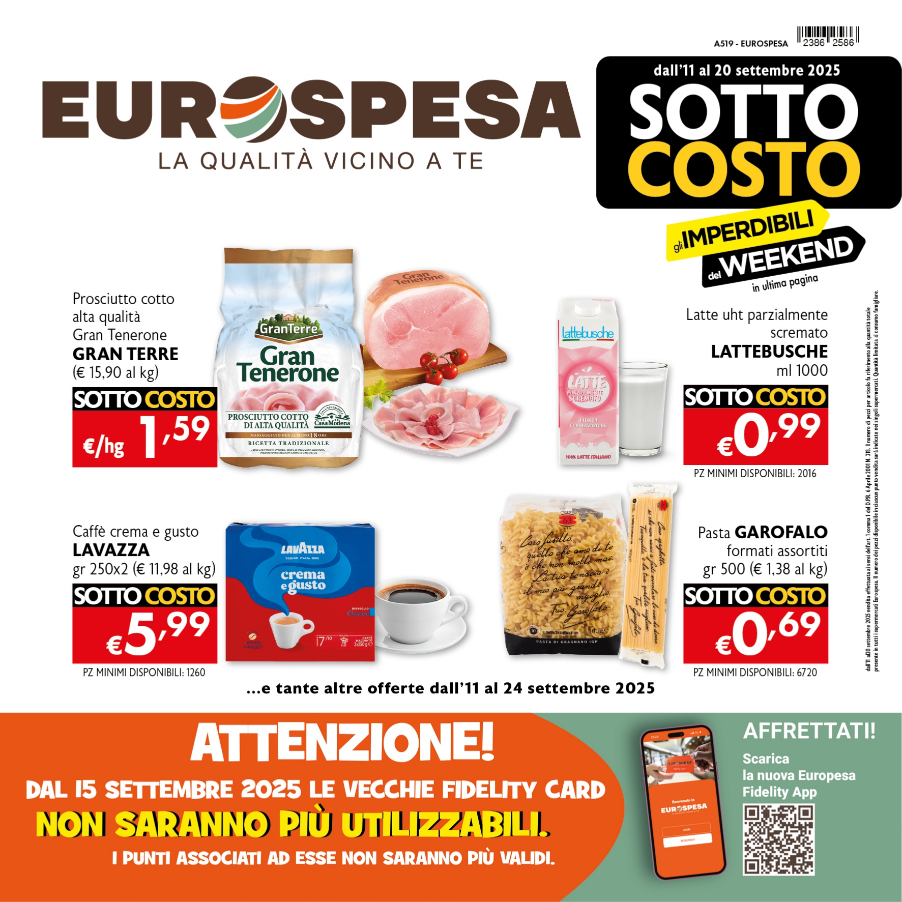 Offerte dal 11 AL 24 settembre 2025